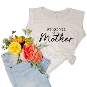 Rebel Society "Strong As A Mother" white size XS